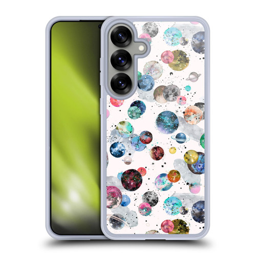 Ninola Colourful Patterns Space Planets White Soft Gel Case for Samsung Galaxy S25+ & MagSafe