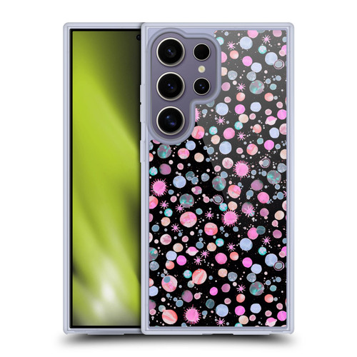 Ninola Colourful Patterns Space Planets Pink Soft Gel Case for Samsung Galaxy S25 Ultra & MagSafe