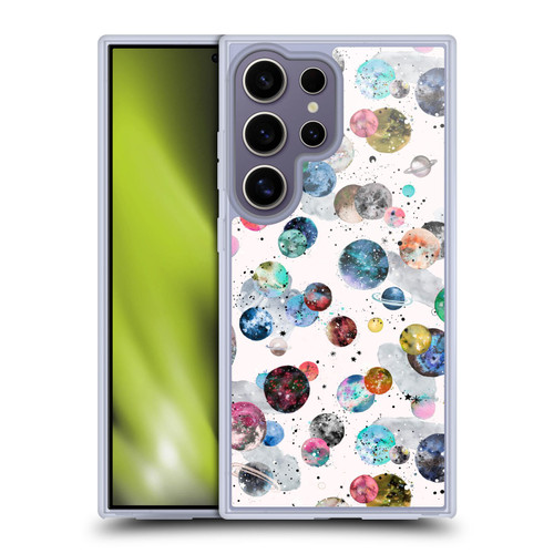 Ninola Colourful Patterns Space Planets White Soft Gel Case for Samsung Galaxy S25 Ultra & MagSafe