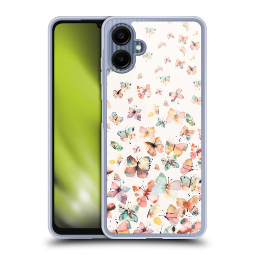 Ninola Mix Patterns Watercolor Butterflies Soft Gel Case for Samsung Galaxy A06 4G / 5G