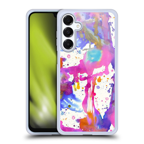 Ninola Watercolor Prints Pink Paint Splashes Soft Gel Case for Samsung Galaxy A16 5G & MagSafe