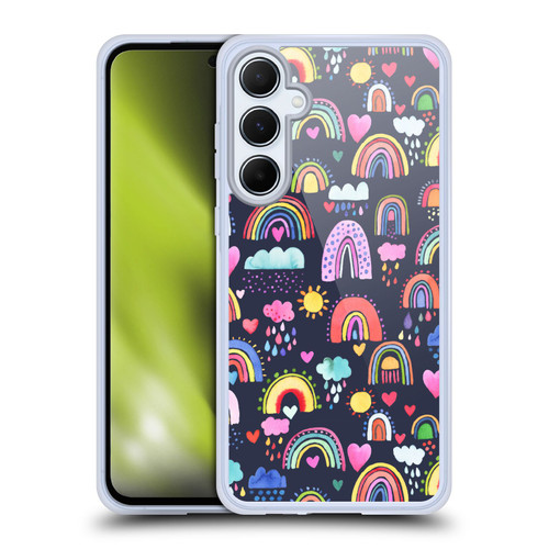 Ninola Mix Patterns Lovely Rainbows Soft Gel Case for Samsung Galaxy A55 5G