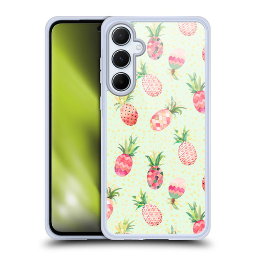 Ninola Mix Patterns Pineapple Lime Soft Gel Case for Samsung Galaxy A55 5G
