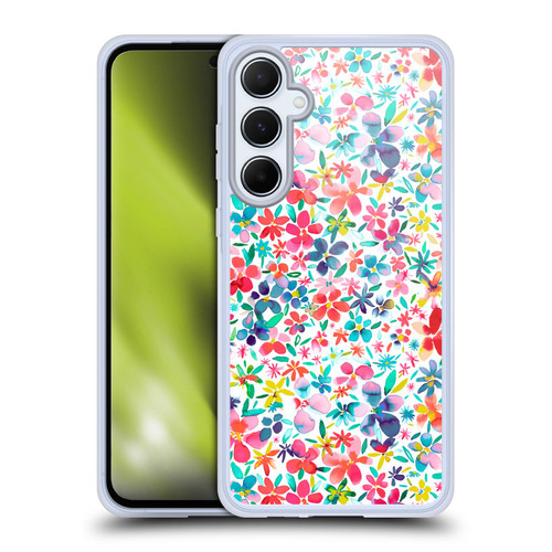 Ninola Floral Colourful Petals Spring Soft Gel Case for Samsung Galaxy A55 5G