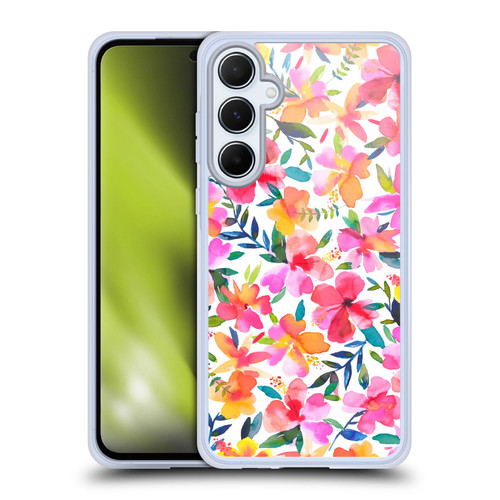 Ninola Floral Hibiscus Soft Gel Case for Samsung Galaxy A55 5G