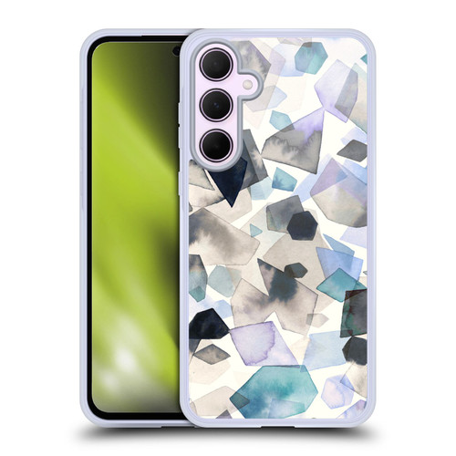 Ninola Pattern Abstract Crystals Blue Soft Gel Case for Samsung Galaxy A35 5G