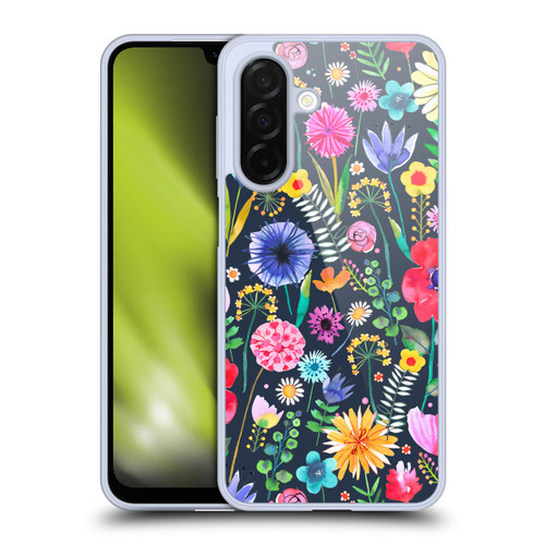 Ninola Spring Floral Flowers Spring Garden Navy Soft Gel Case for Samsung Galaxy A26 5G