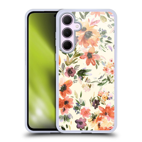 Ninola Spring Floral Painterly Flowers Soft Gel Case for Samsung Galaxy A35 5G