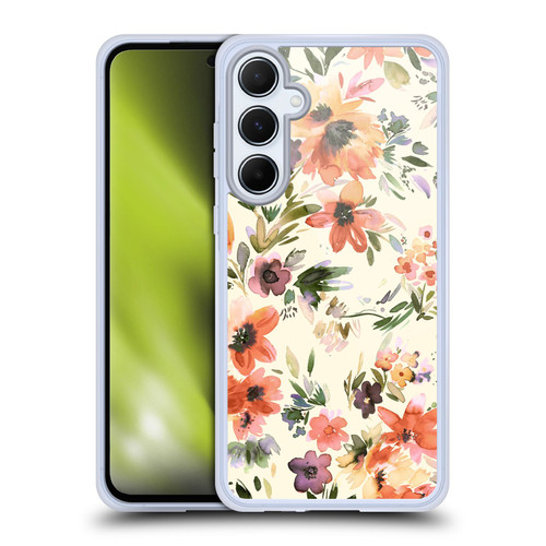 Ninola Spring Floral Painterly Flowers Soft Gel Case for Samsung Galaxy A55 5G