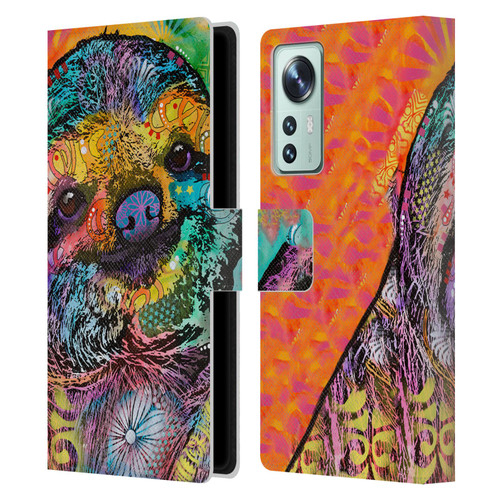 Dean Russo Wildlife 3 Sloth Leather Book Wallet Case Cover For Xiaomi 12