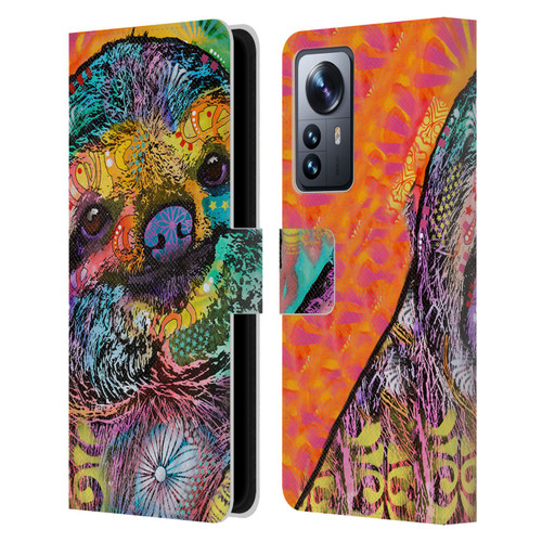 Dean Russo Wildlife 3 Sloth Leather Book Wallet Case Cover For Xiaomi 12 Pro