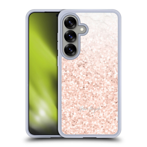 Nature Magick Rose Gold Marble Glitter Rose Gold Sparkle 2 Soft Gel Case for Samsung Galaxy S25 & MagSafe