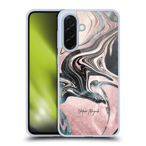 Nature Magick Luxe Gold Marble Metallic Pink Soft Gel Case for Samsung Galaxy A36 5G