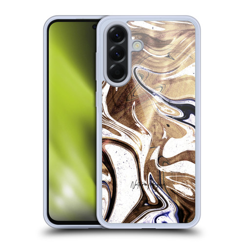 Nature Magick Luxe Gold Marble Metallic Coffee Soft Gel Case for Samsung Galaxy A56 5G