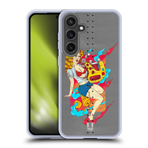 Head Case Designs Nose Art Ink War Soft Gel Case for Samsung Galaxy S24 FE & MagSafe
