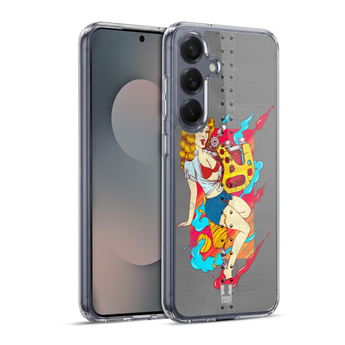 Head Case Designs Nose Art Ink War Soft Gel Case for Samsung Galaxy S25+ & MagSafe