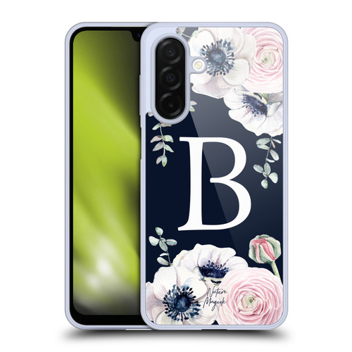 Nature Magick Floral Monogram Navy Flowers 1 Letter B Soft Gel Case for Samsung Galaxy A26 5G