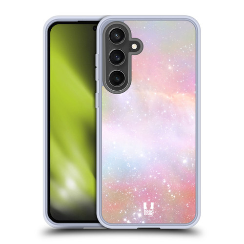 Head Case Designs Pastel Galaxy Orange Soft Gel Case for Samsung Galaxy S24 FE & MagSafe