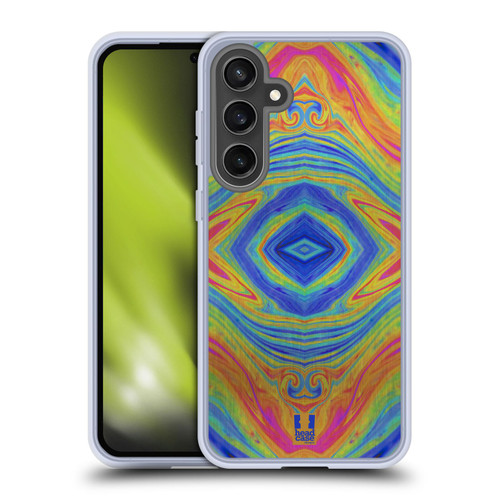 Head Case Designs Oil Slick Prints Kaleidoscope Soft Gel Case for Samsung Galaxy S24 FE & MagSafe