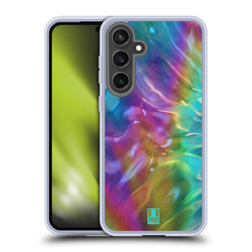 Head Case Designs Oil Slick Prints Reflection Soft Gel Case for Samsung Galaxy S24 FE & MagSafe