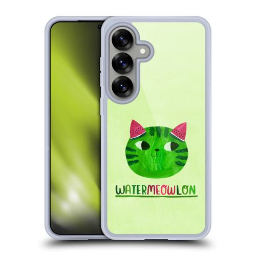 Planet Cat Puns Watermeowlon Soft Gel Case for Samsung Galaxy S25 & MagSafe