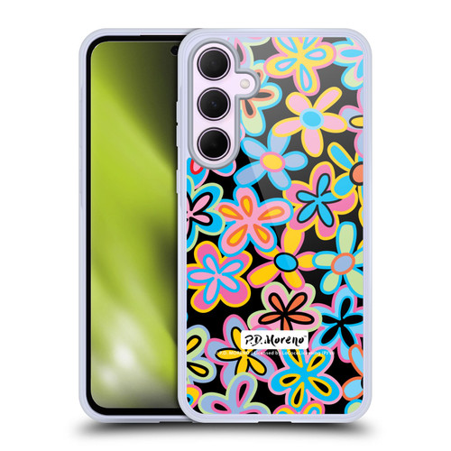 P.D. Moreno Patterns Retro Flowers Soft Gel Case for Samsung Galaxy A35 5G