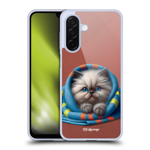 P.D. Moreno Play Cat Artwork Blue Towel Soft Gel Case for Samsung Galaxy A26 5G