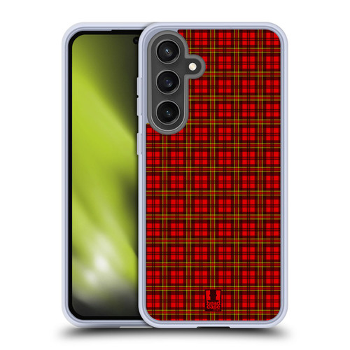 Head Case Designs Plaid - Pattern Collection Red Green Soft Gel Case for Samsung Galaxy S24 FE & MagSafe