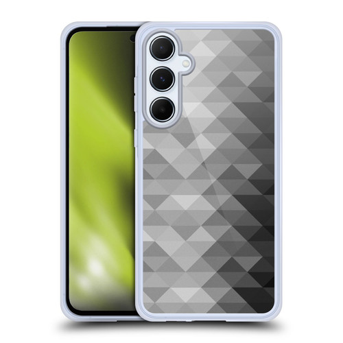 PLdesign Geometric Grayscale Triangle Soft Gel Case for Samsung Galaxy A55 5G