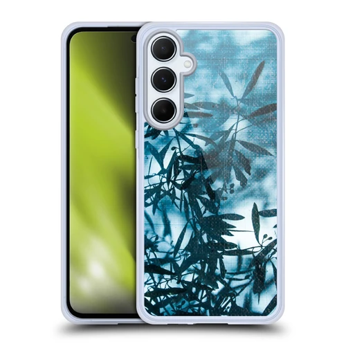 PLdesign Flowers And Leaves Olive Tree Silhouette Soft Gel Case for Samsung Galaxy A55 5G