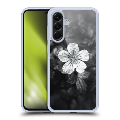 PLdesign Flowers And Leaves Black And White Petal Soft Gel Case for Samsung Galaxy A56 5G