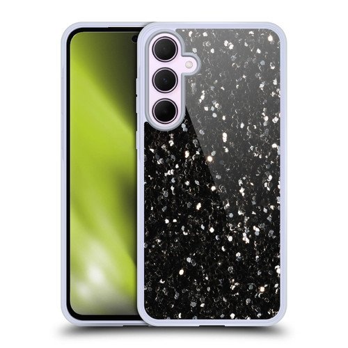 PLdesign Glitter Sparkles Black And White Soft Gel Case for Samsung Galaxy A35 5G