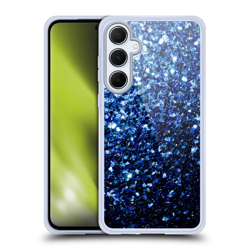 PLdesign Glitter Sparkles Dark Blue Soft Gel Case for Samsung Galaxy A55 5G