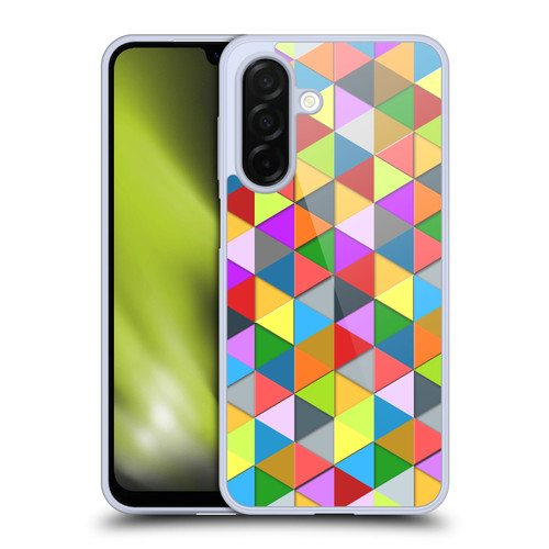 PLdesign Geometric Colourful Triangle Soft Gel Case for Samsung Galaxy A26 5G