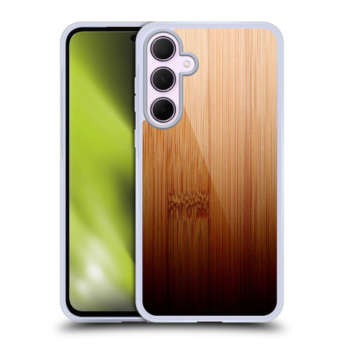 PLdesign Wood Prints Bamboo Burnt Ombre Soft Gel Case for Samsung Galaxy A35 5G