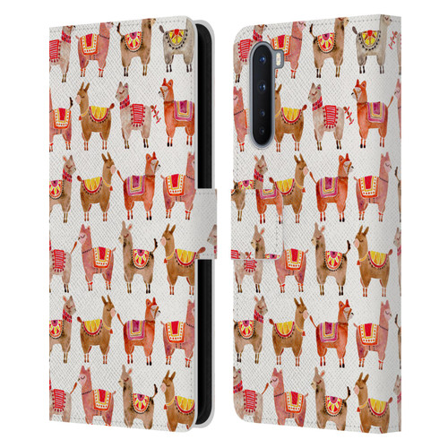 Cat Coquillette Animals Alpacas Leather Book Wallet Case Cover For OnePlus Nord 5G