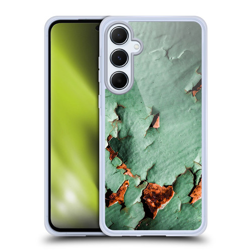PLdesign Wood And Rust Prints Turquoise Brown Rusty Metal Soft Gel Case for Samsung Galaxy A55 5G