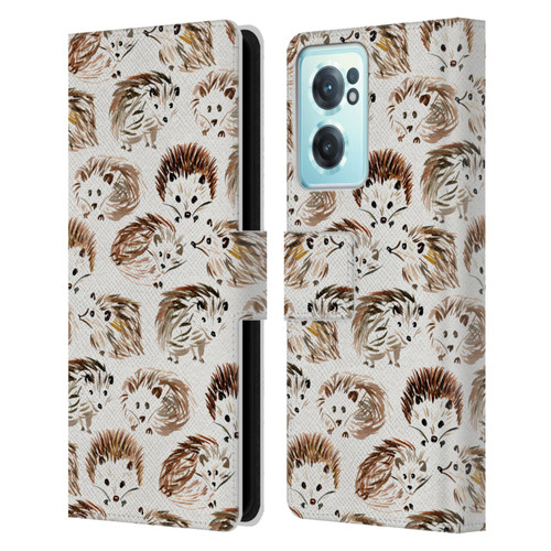 Cat Coquillette Animals Hedgehogs Leather Book Wallet Case Cover For OnePlus Nord CE 2 5G