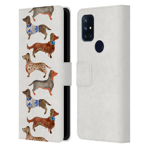 Cat Coquillette Animals Dachshunds Leather Book Wallet Case Cover For OnePlus Nord N10 5G