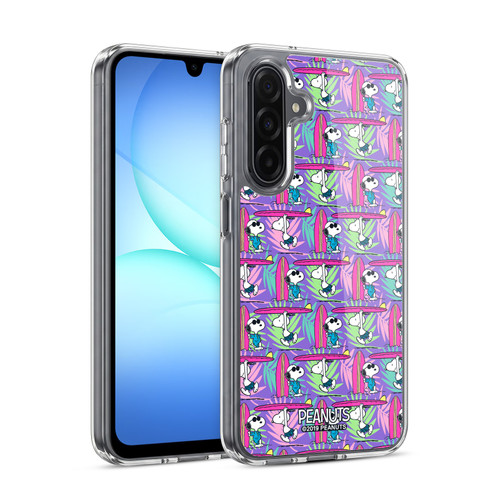 Peanuts Snoopy Aloha Disco Surf Pattern Soft Gel Case for Samsung Galaxy A17 4G / 5G