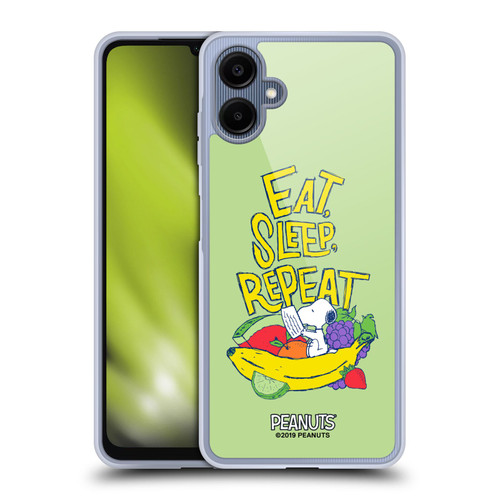 Peanuts Naturally Sweet Eat Sleep Snoopy Soft Gel Case for Samsung Galaxy A06 4G / 5G