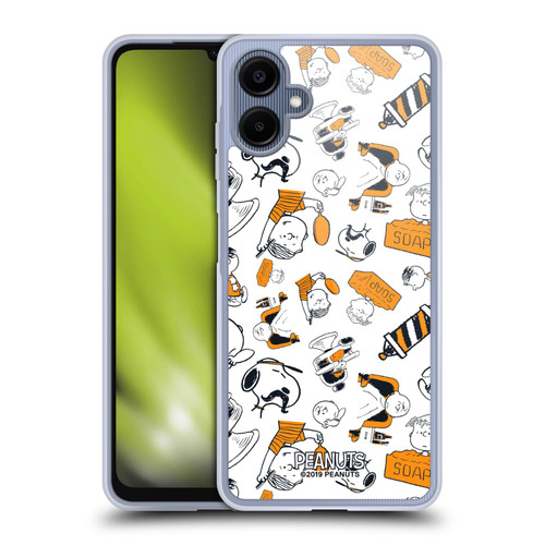 Peanuts Chuck's Barber Shop Pattern Soft Gel Case for Samsung Galaxy A06 4G / 5G