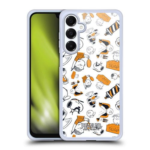Peanuts Chuck's Barber Shop Pattern Soft Gel Case for Samsung Galaxy A16 5G & MagSafe
