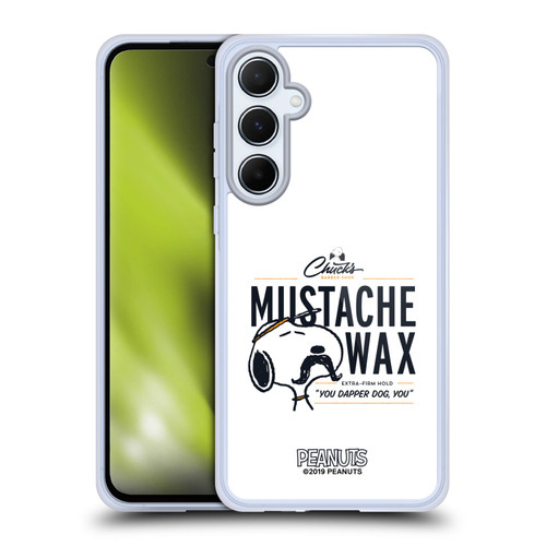 Peanuts Chuck's Barber Shop Snoopy Moustache Wax Soft Gel Case for Samsung Galaxy A55 5G
