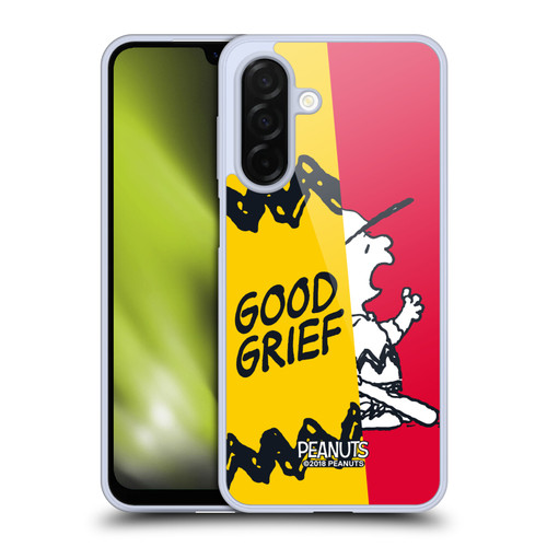 Peanuts Halfs And Laughs Charlie Good Grief Soft Gel Case for Samsung Galaxy A26 5G