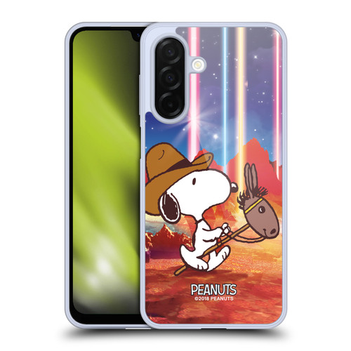 Peanuts Snoopy Space Cowboy Nebula Horse Riding Soft Gel Case for Samsung Galaxy A26 5G