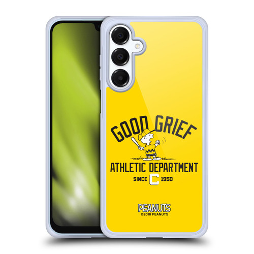 Peanuts Varsity Sports Charlie Brown Good Grief Soft Gel Case for Samsung Galaxy A16 5G & MagSafe