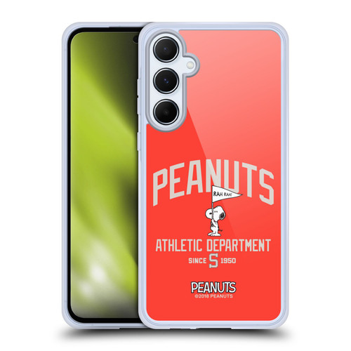 Peanuts Varsity Sports Snoopy Athletic Department Soft Gel Case for Samsung Galaxy A55 5G