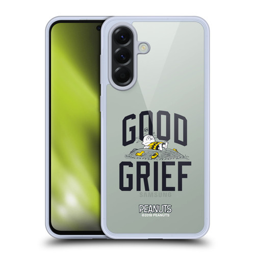 Peanuts Varsity Sports Charlie Brown Good Grief 2 Soft Gel Case for Samsung Galaxy A56 5G