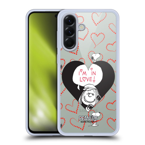 Peanuts Sealed With A Kiss Peppermint Patty In Love Soft Gel Case for Samsung Galaxy A56 5G